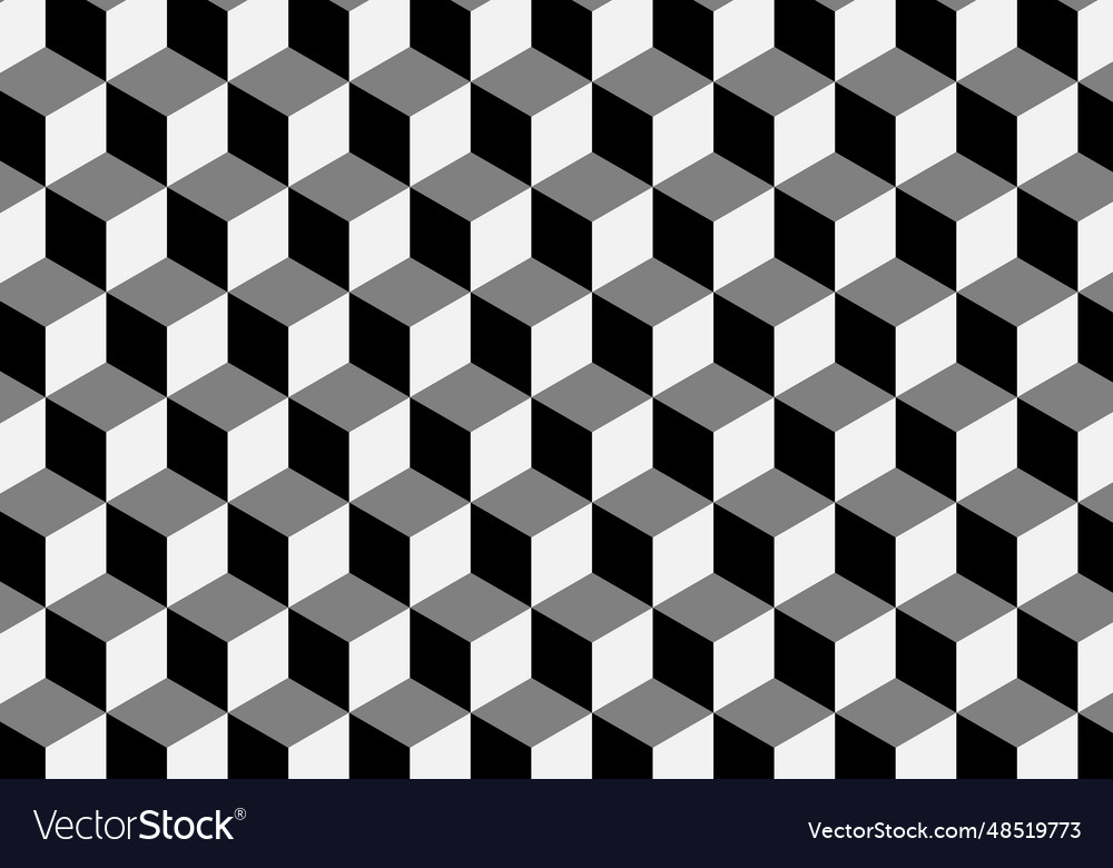 Abstract geometric seamless pattern with 3d cubes Vector Image Abstract geometric seamless pattern with 3d cubes
