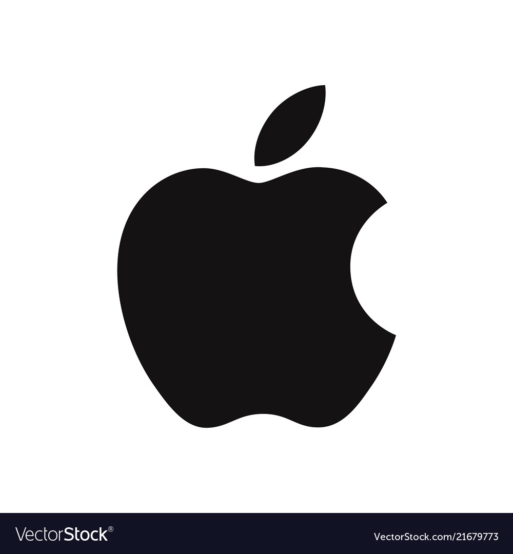 Download Apple logo icon iphone sign Royalty Free Vector Image