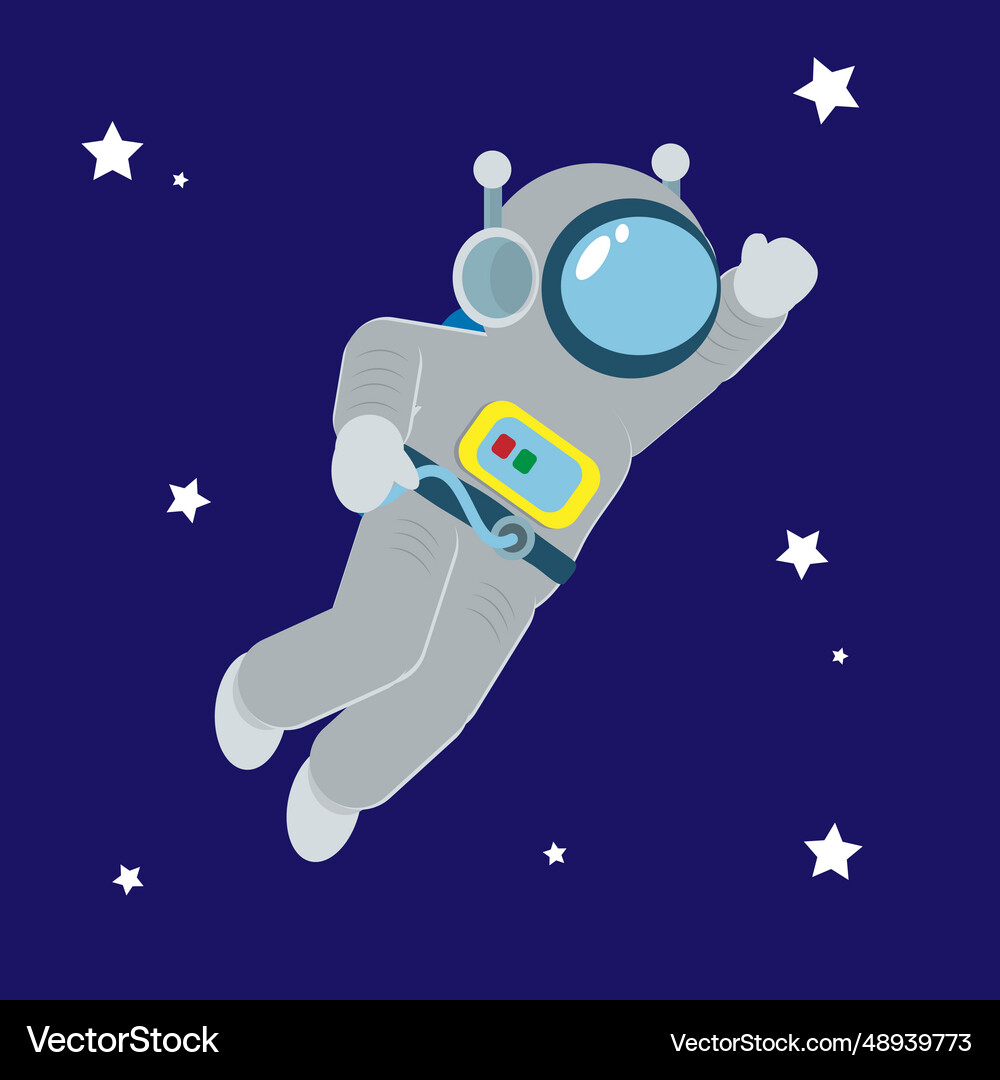 Astronaut in outer space Royalty Free Vector Image