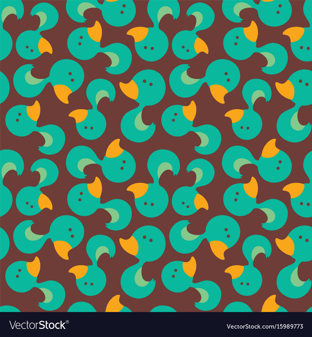 Cartoon Duck Seamless Pattern