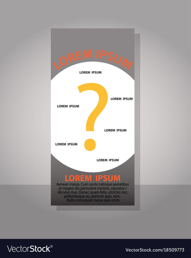 Creative question mark can be used for web design