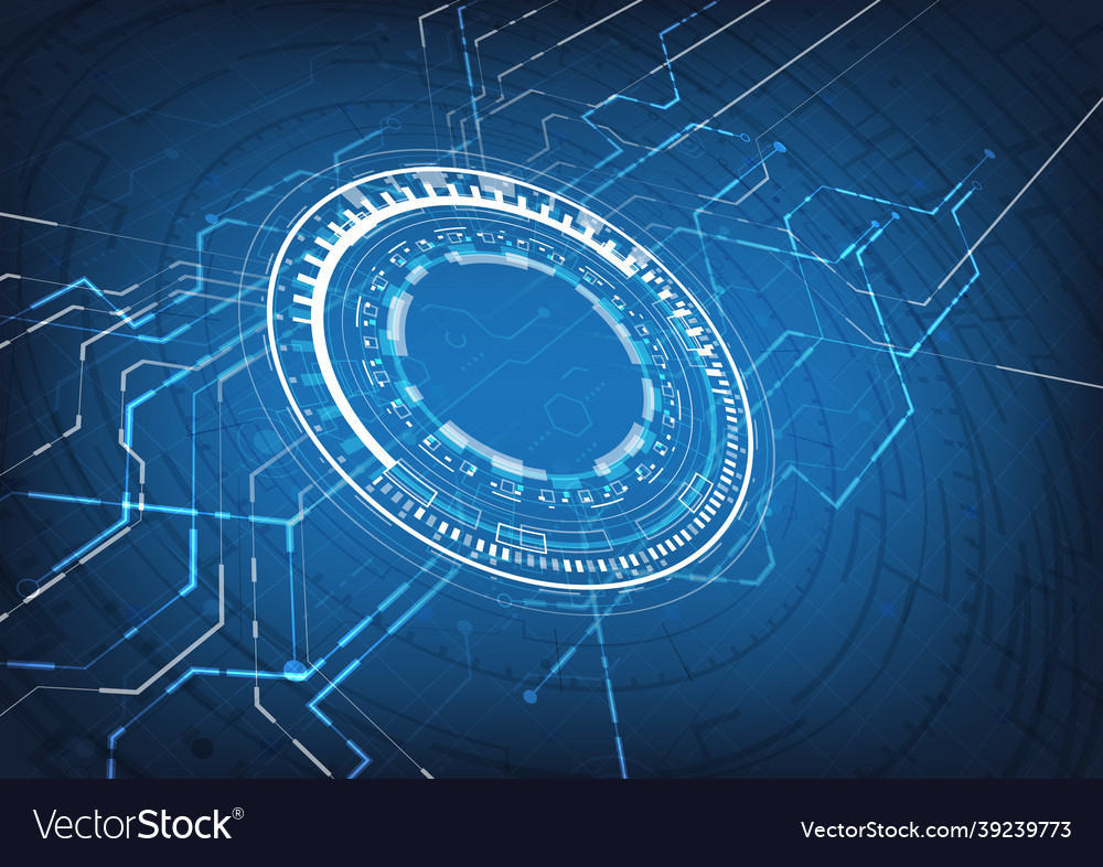 Futuristic sci-fi glowing hud element data vector image Futuristic sci-fi glowing hud element data