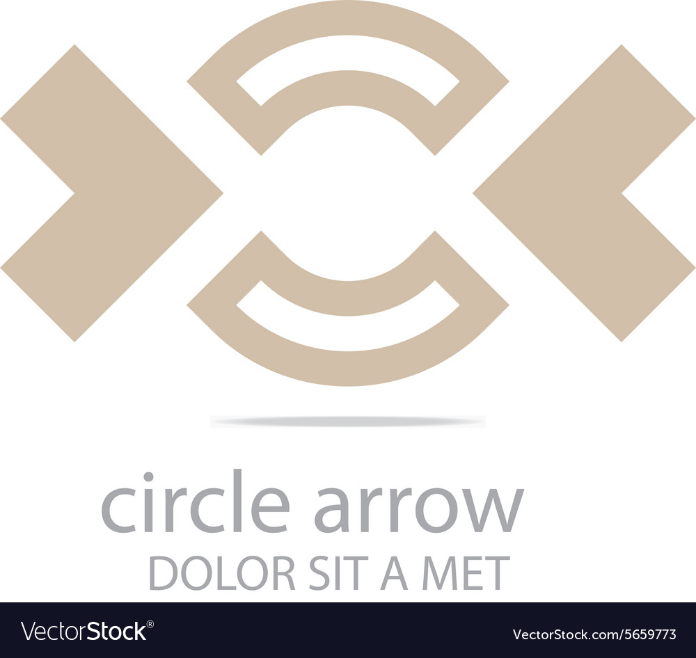 Logo design letter c arrow icon symbol abstract