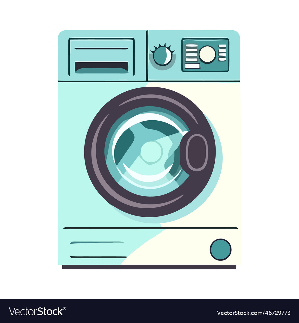 Modern washing machine laundry symbol