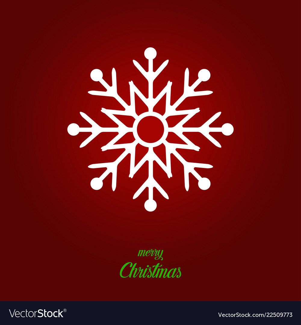 Snowflake - icon with text merry vector image Snowflake - icon with text merry