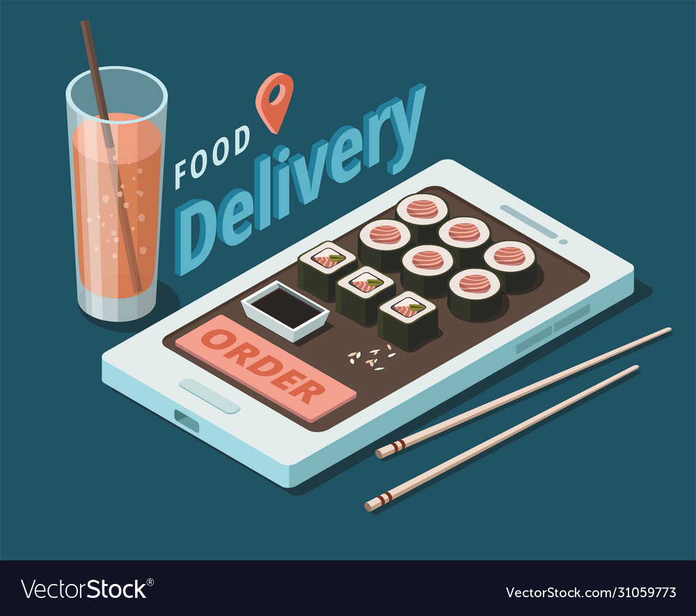 Sushi delivery service template japanese food