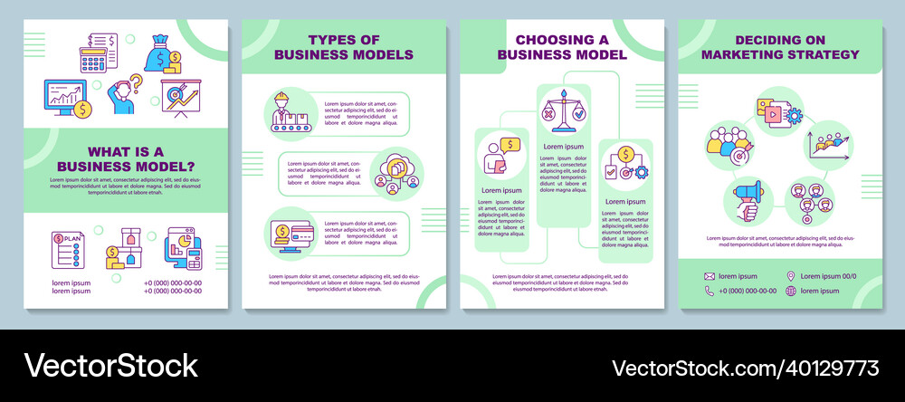 What is business model brochure template Vector Image