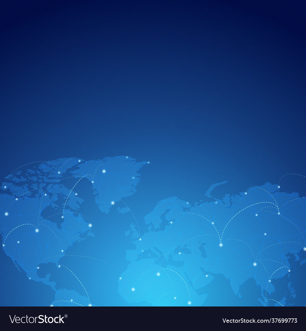 Worldwide connection blue background