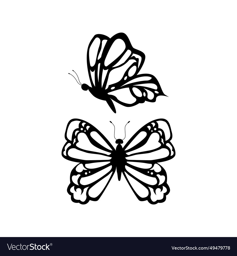 Butterfly silhouette design isolated Royalty Free Vector