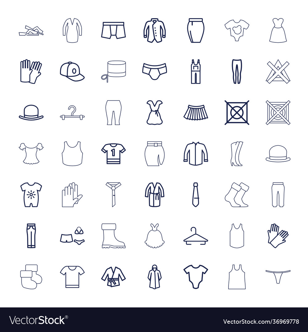 Clothing icons Royalty Free Vector Image - VectorStock