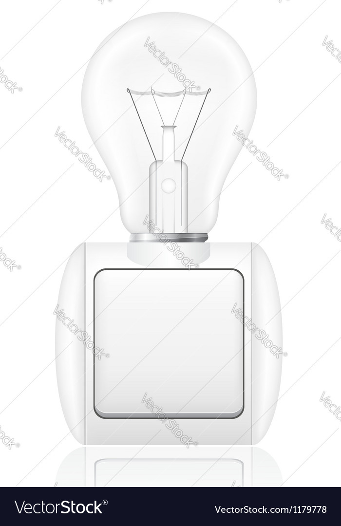 Concept of light bulb with a switch