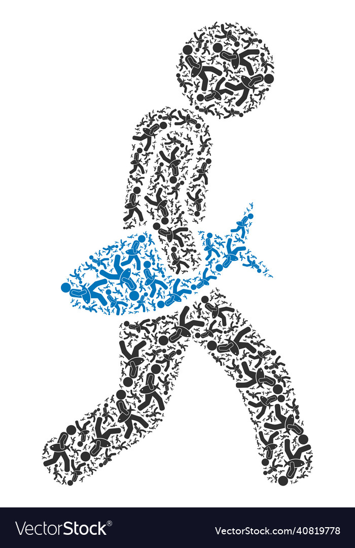 Fish courier recursive icon mosaic of self items