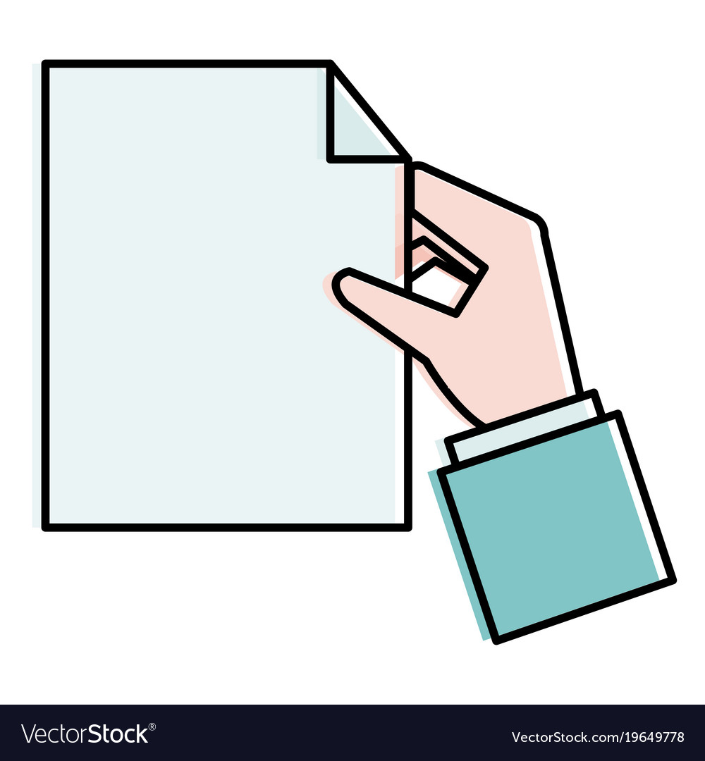 Hands with paper document