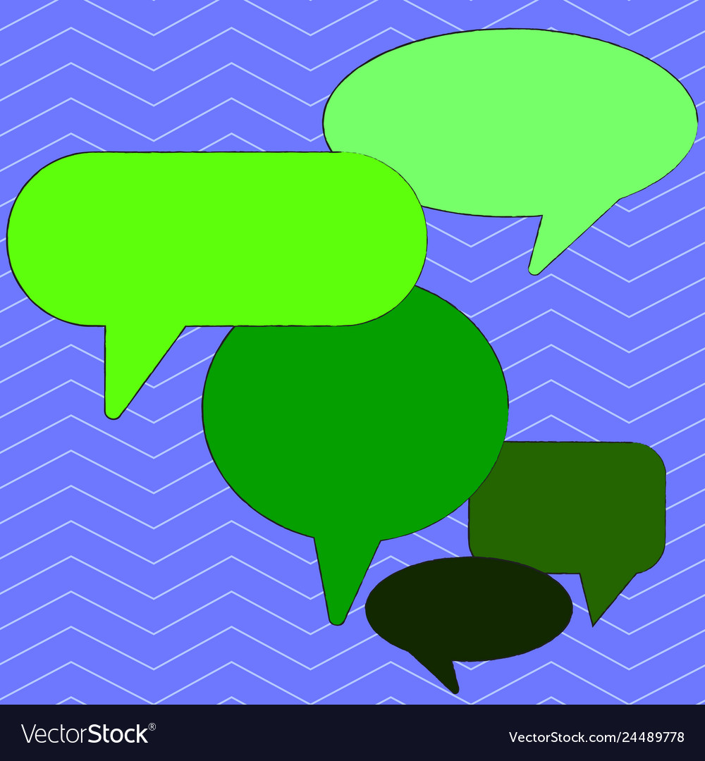 Many different shapes colorful blank speech bubble