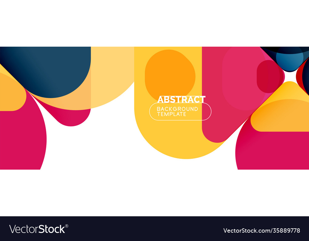 Modern geometric round shapes and dynamic lines