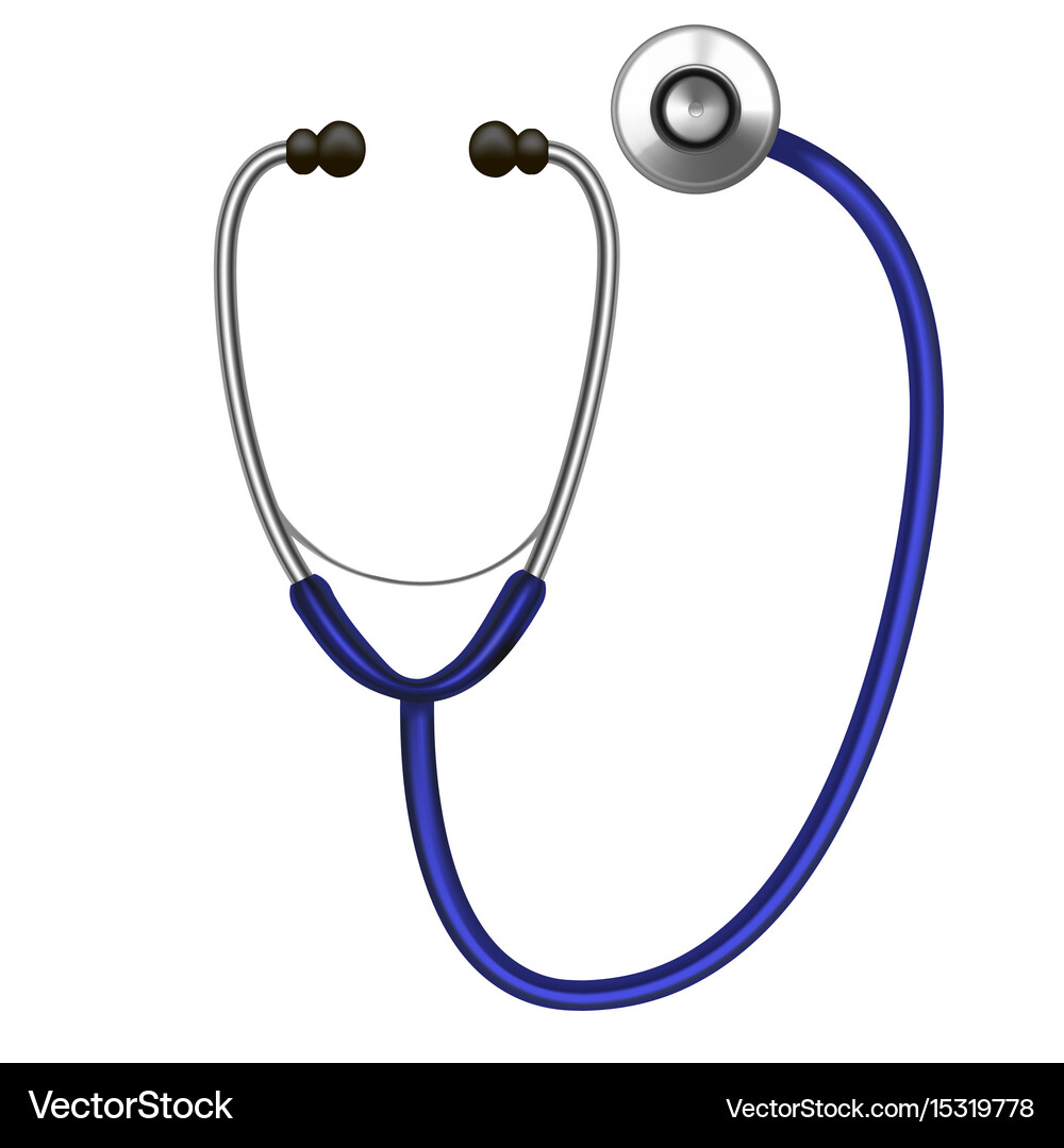Realistic detailed stethoscope diagnostic Vector Image