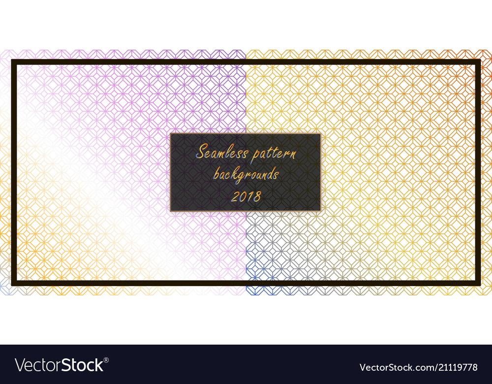 Set of seamless patterns repeating geometric vector image Set of seamless patterns repeating geometric