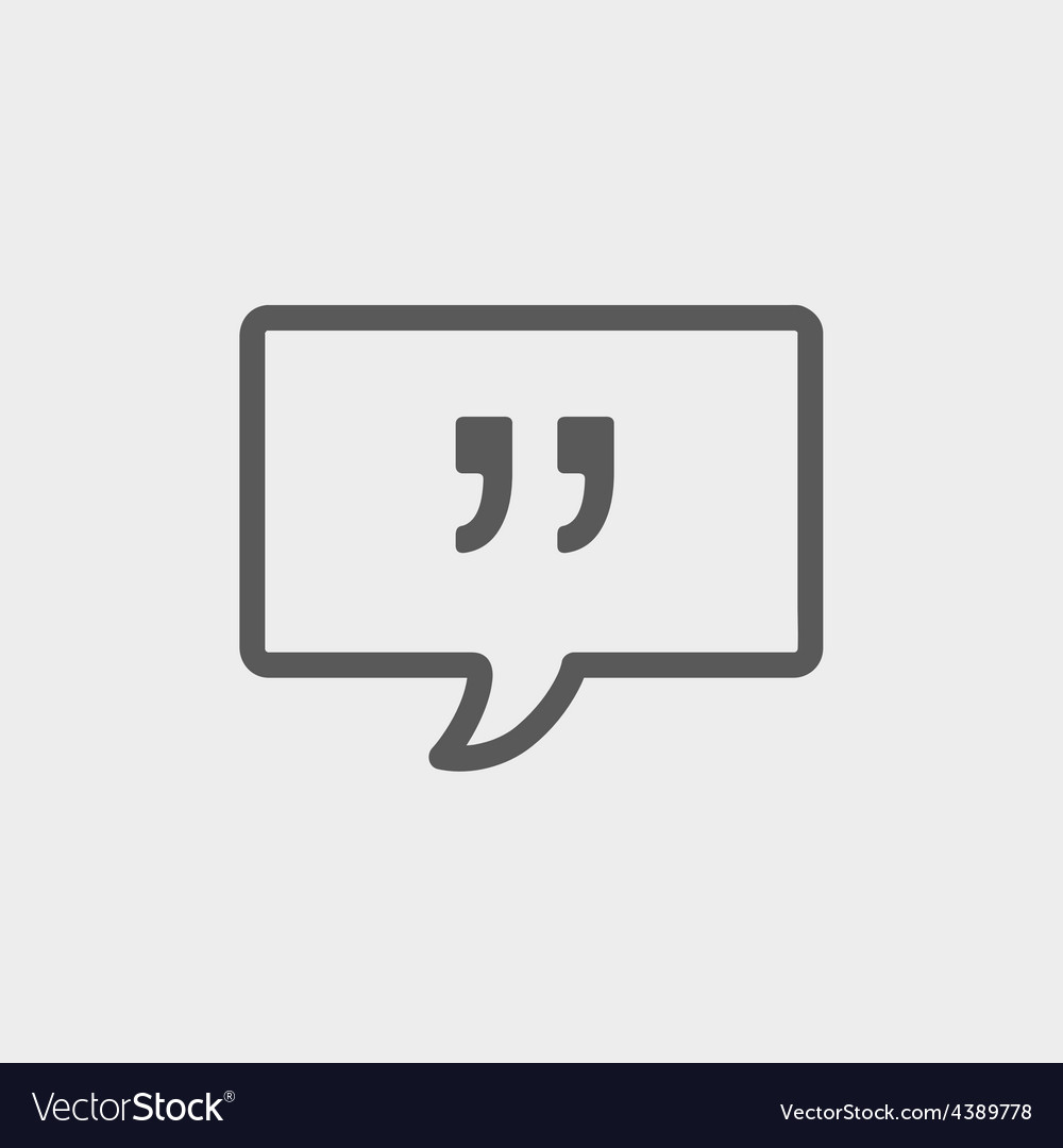 Speech bubble with punctuation symbol thin line