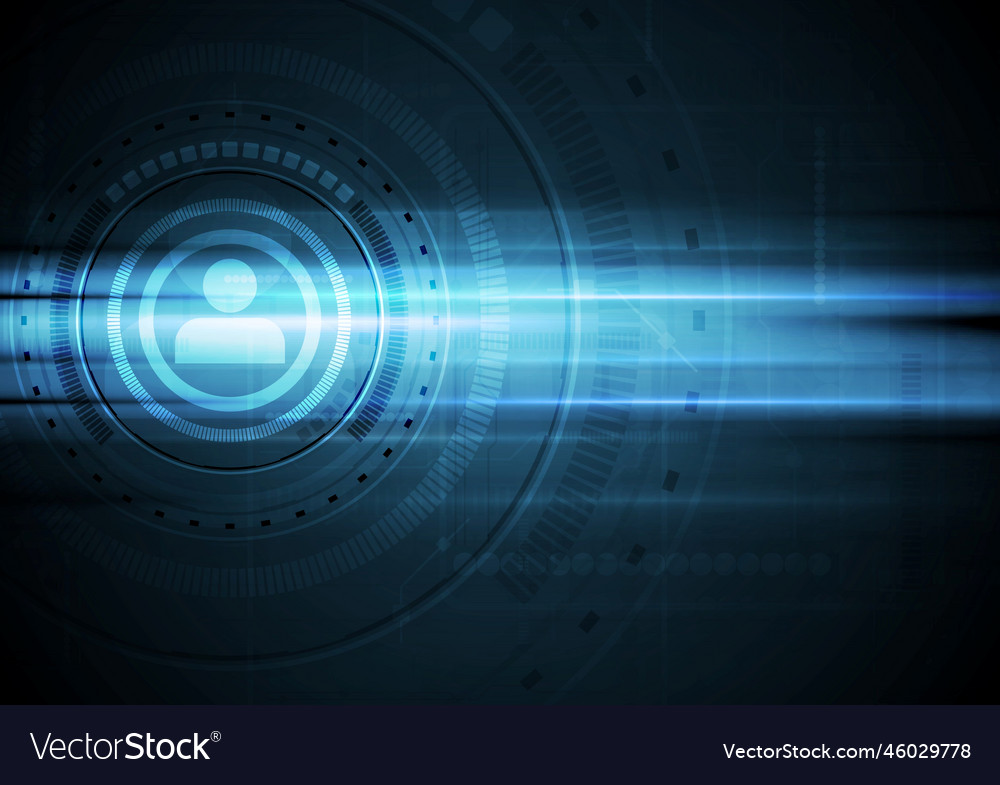 Tech dark hud interface drawing background vector image Tech dark hud interface drawing background