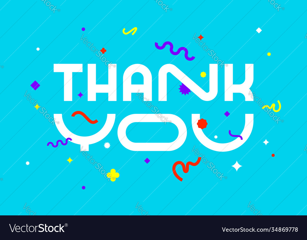 Thank You Greeting Card Royalty Free Vector Image