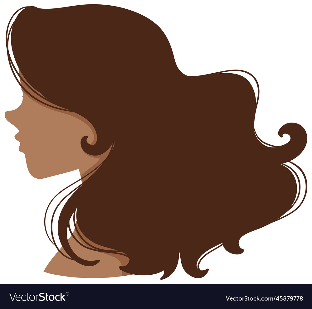 Woman with long hair icon Royalty Free Vector Image