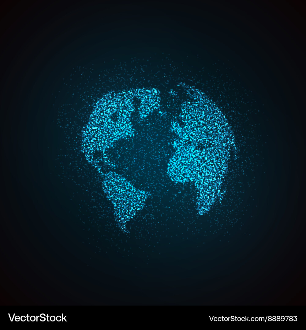 A world globe map Royalty Free Vector Image - VectorStock