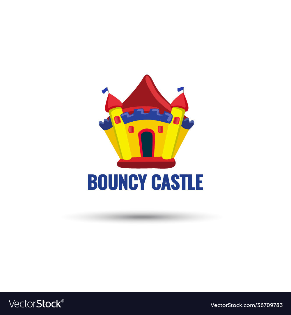 Bouncy Castle Hire Logo Design Royalty Free Vector Image