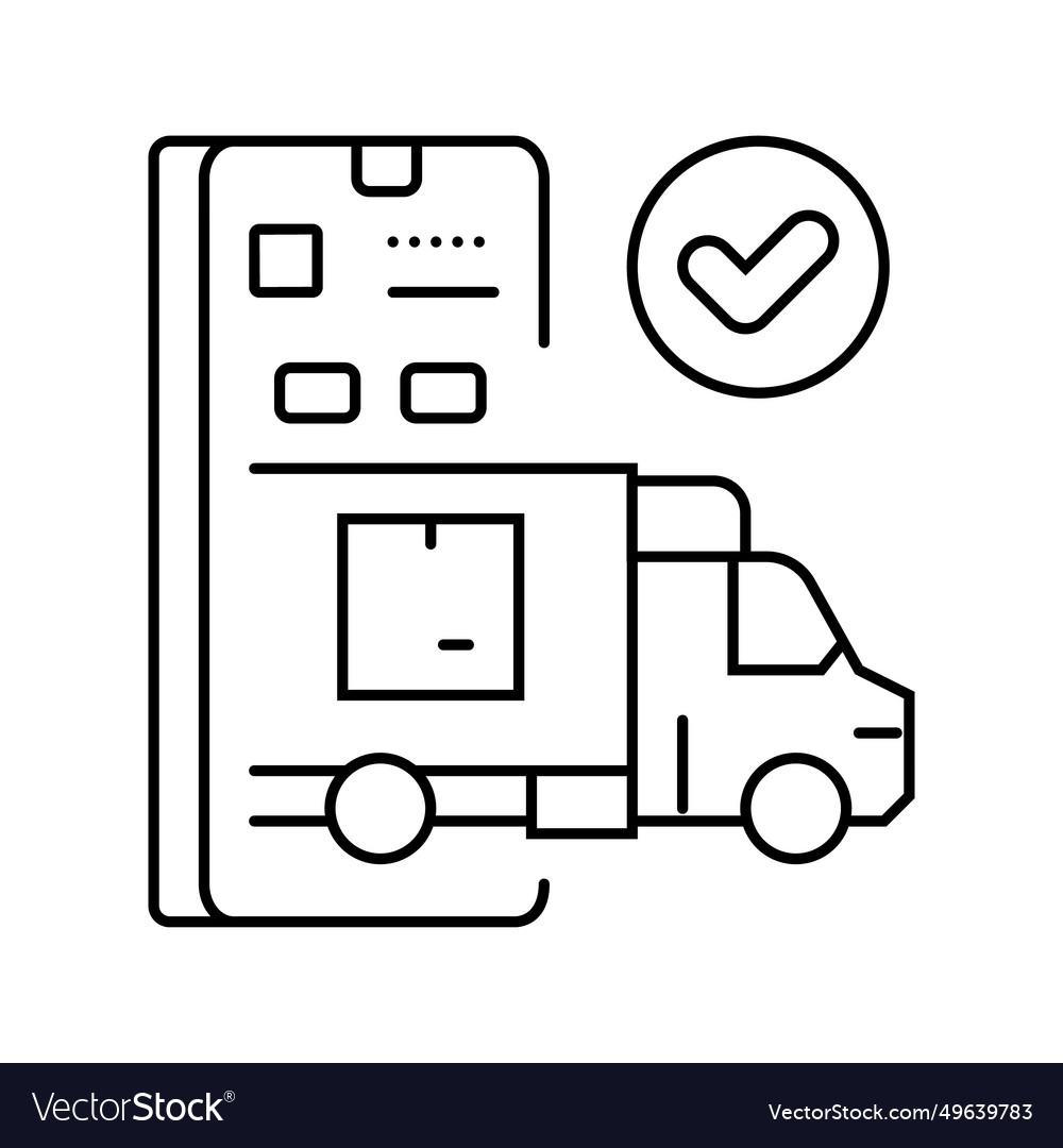 Carrier selection logistic manager line icon Vector Image Carrier selection logistic manager line icon