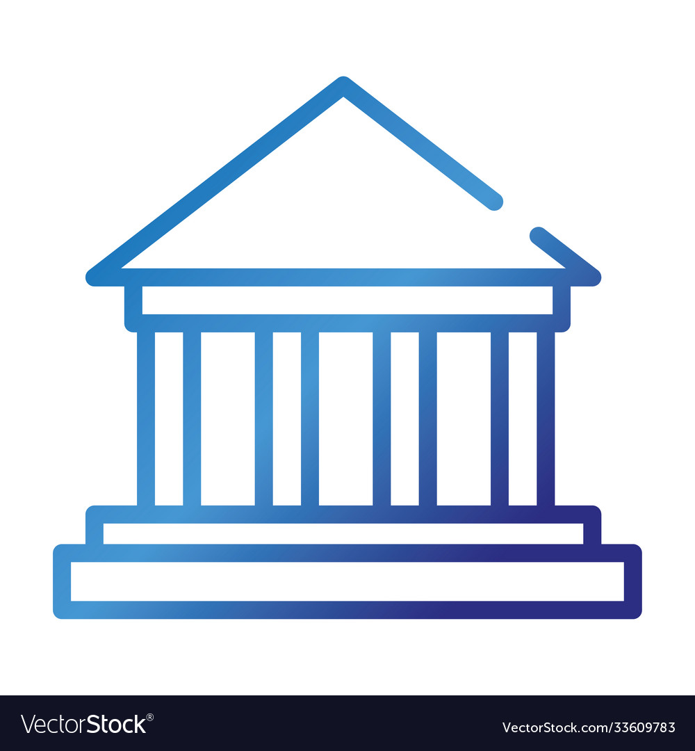 Columns building gradient style icon