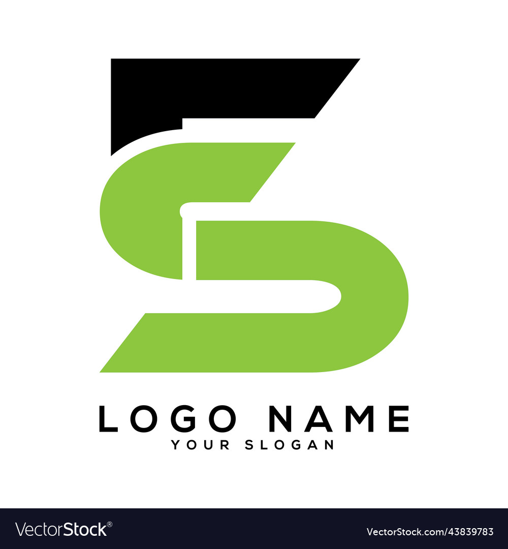 Creative fs letter logo design template