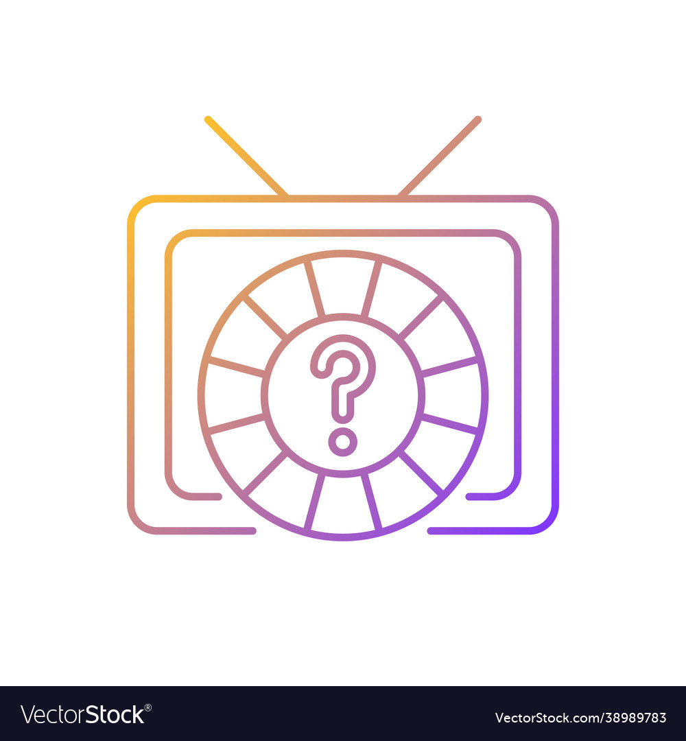 Game show gradient linear icon vector image Game show gradient linear icon