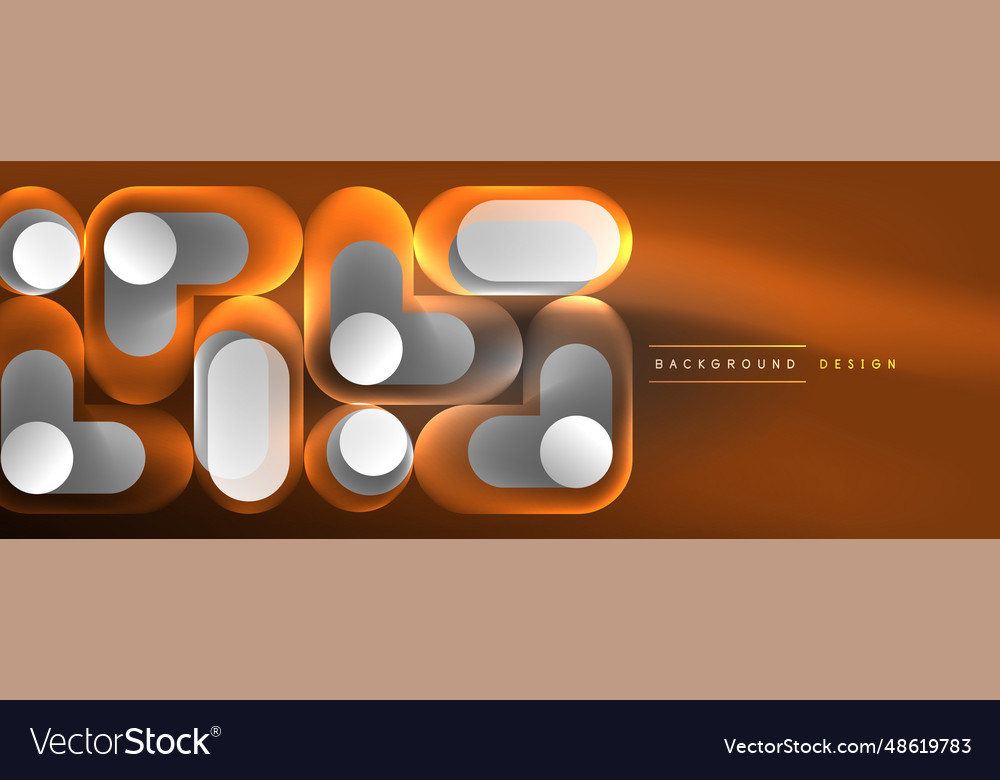 Glowing round shapes abstract background template