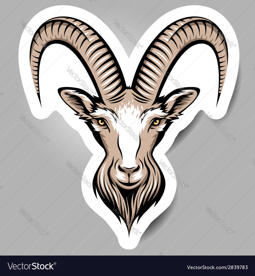 Goat sticker Royalty Free Vector Image - VectorStock
