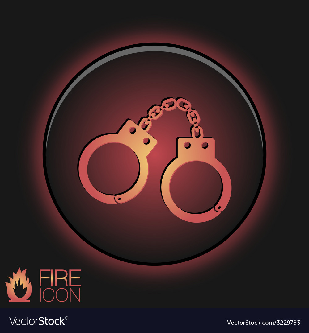 Icon handcuffs symbol of justice police