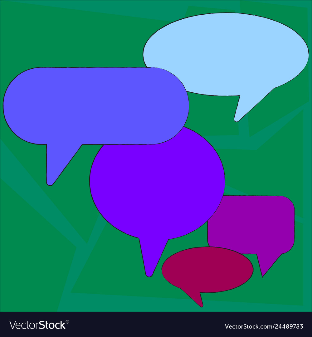 Many different shapes colorful blank speech bubble vector image Many different shapes colorful blank speech bubble