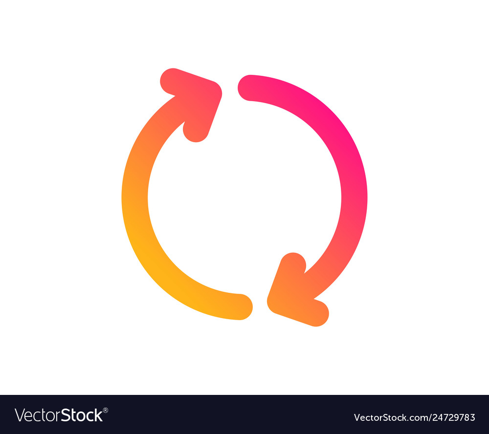 Refresh arrow icon rotation arrowhead