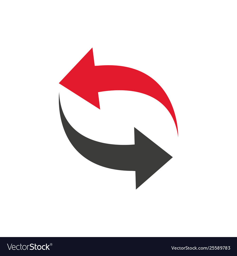 Refresh reload isolated flat web mobile icon vector image Refresh reload isolated flat web mobile icon