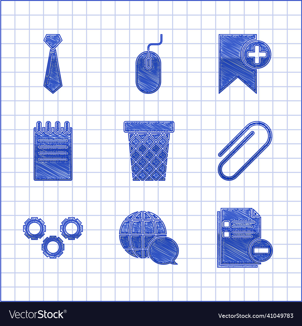 Set trash can world map made from speech bubble vector image Set trash can world map made from speech bubble