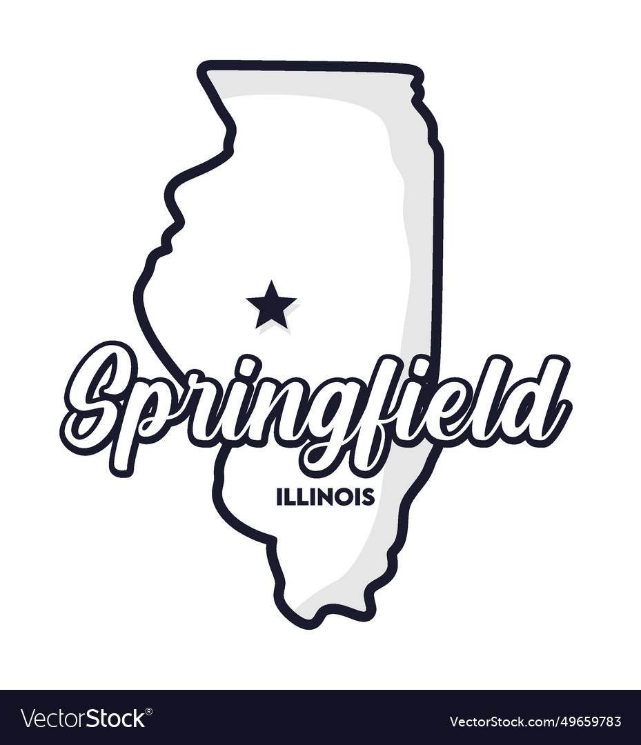 Springfield illinois united states of america Vector Image