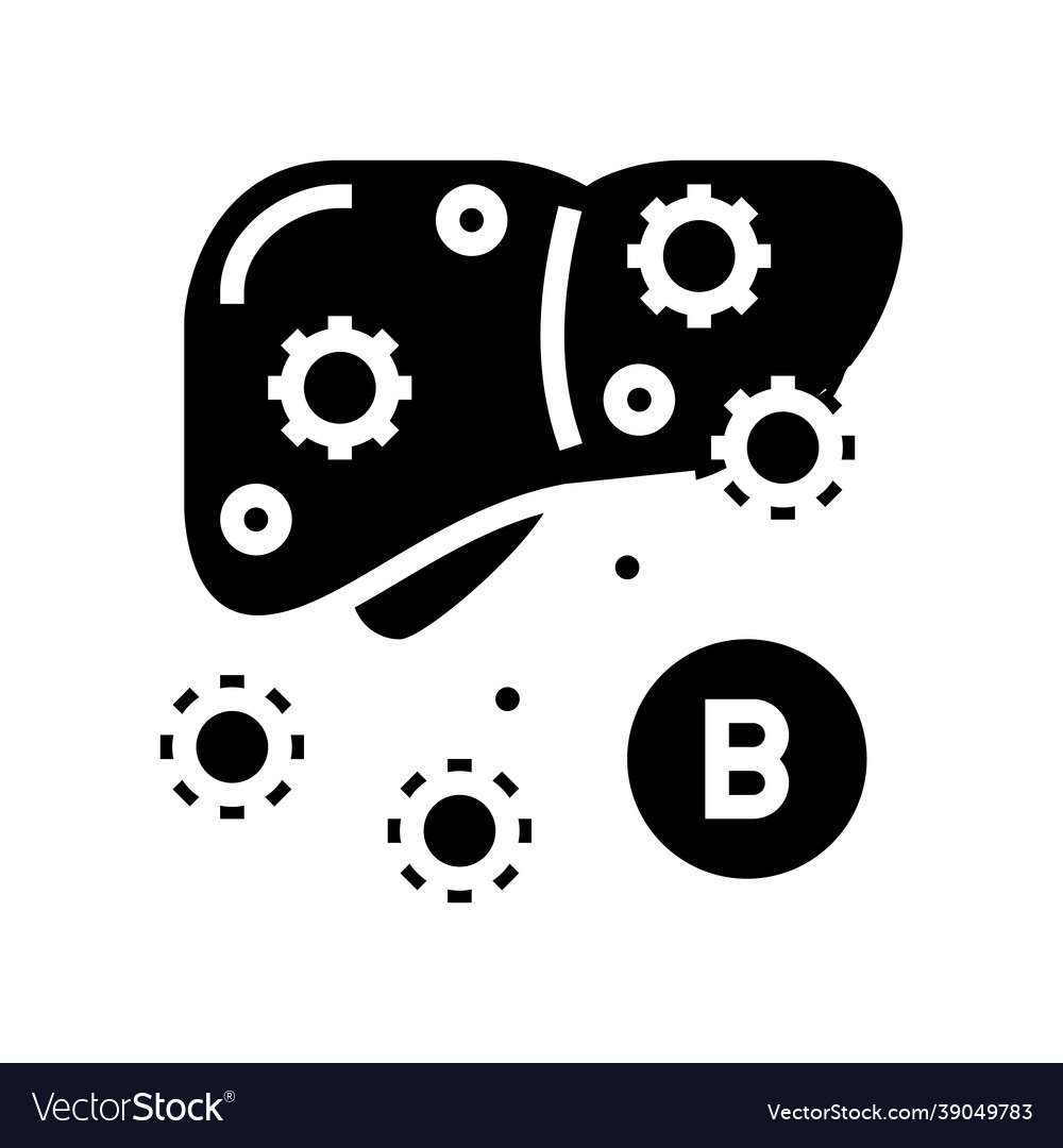 Type b hepatitis glyph icon