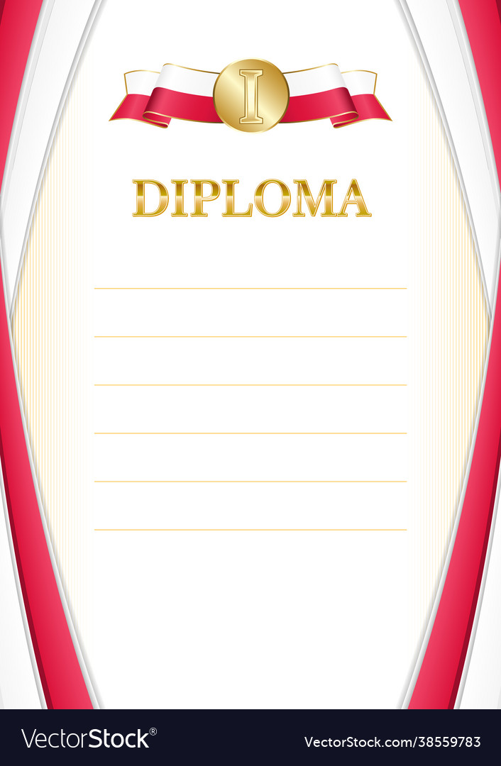 Vertical frame and border with poland flag