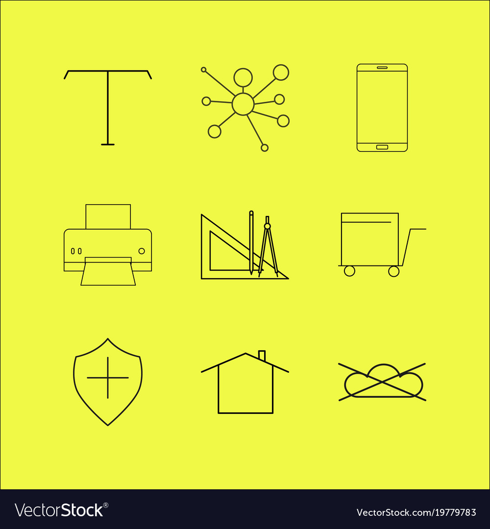 Web linear icon set simple outline icons
