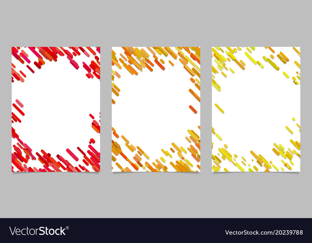 Abstract brochure template set with colored