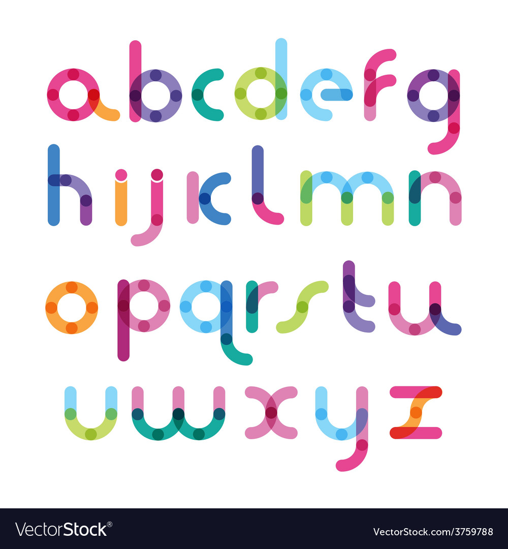 Bright font with the mixed color