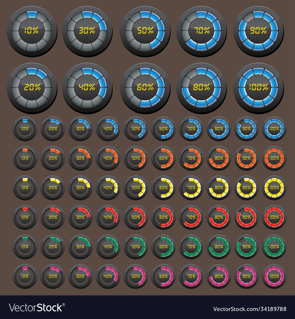Buffering and loading icon set