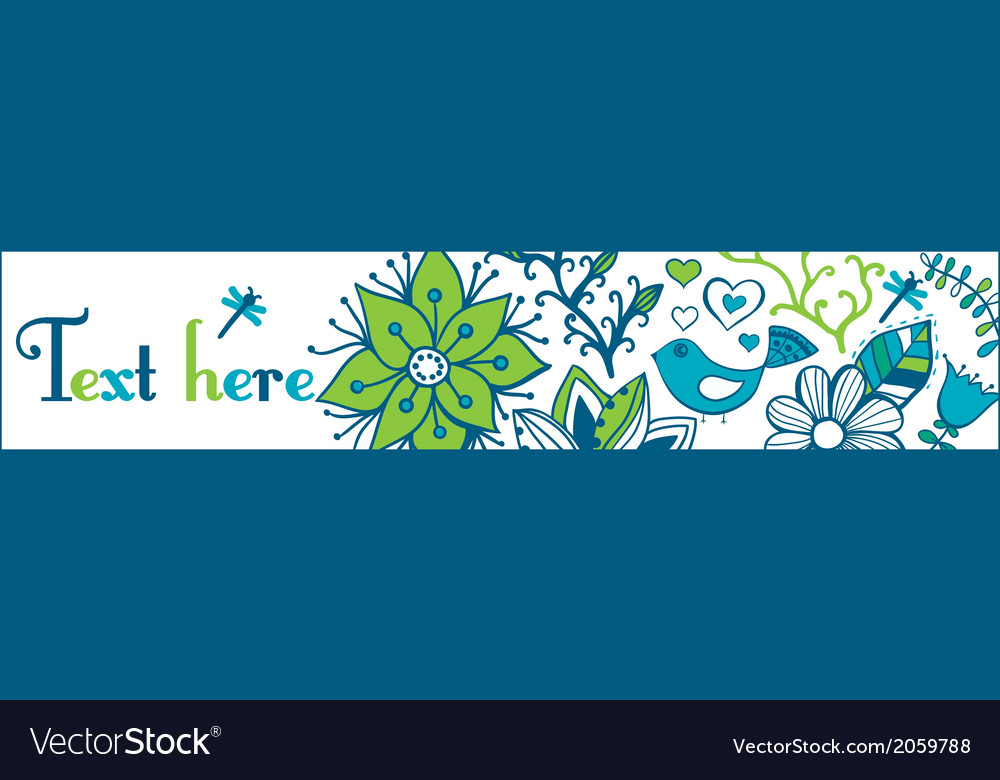 Floral banners stylish set of four