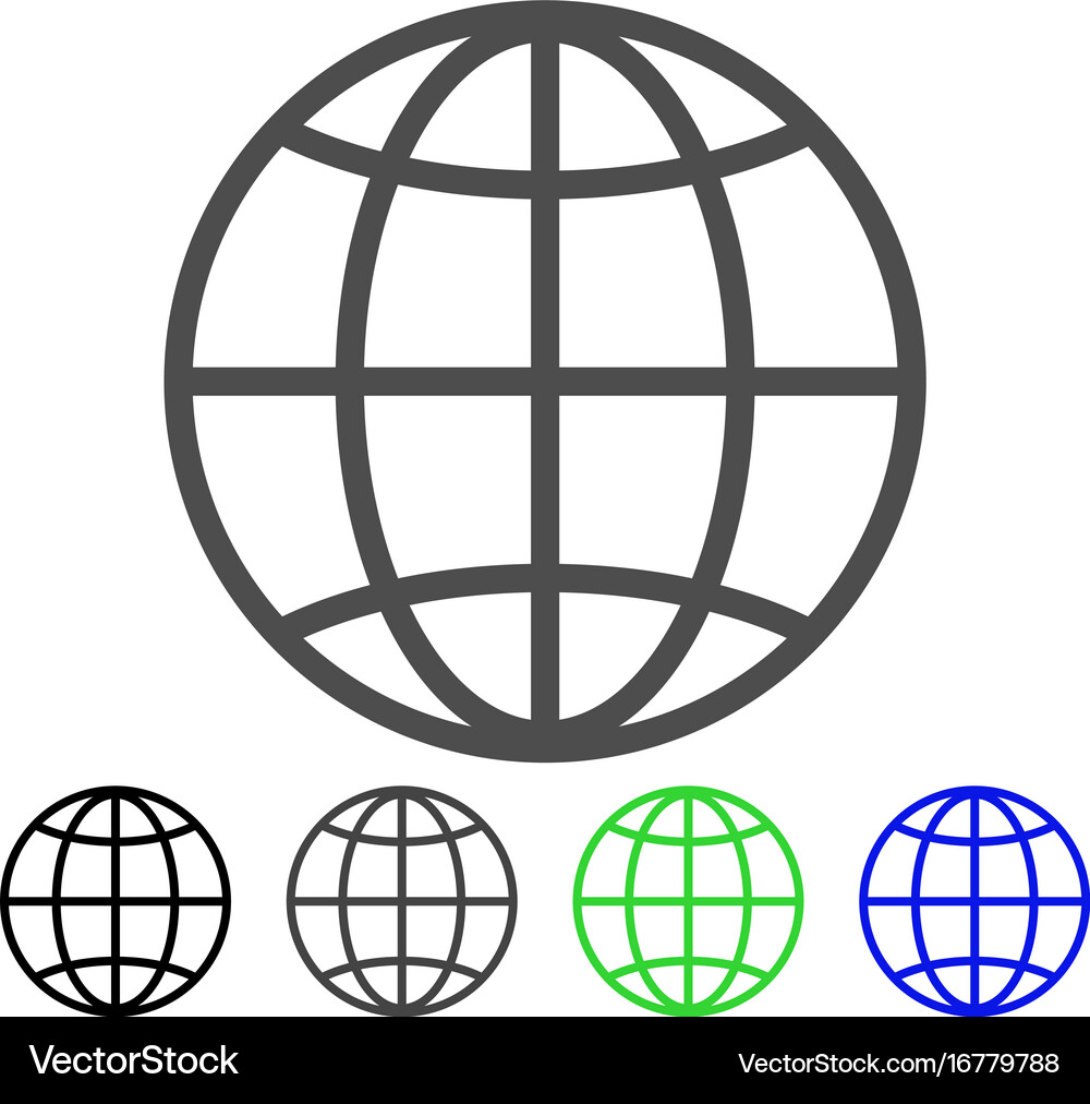Globe flat icon Royalty Free Vector Image - VectorStock