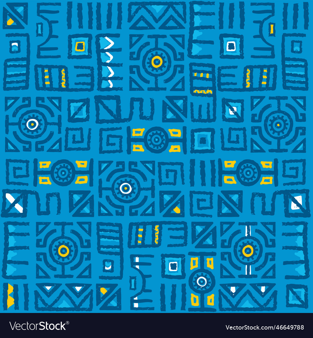 Hand drawn abstract seamless pattern ethnic Vector Image