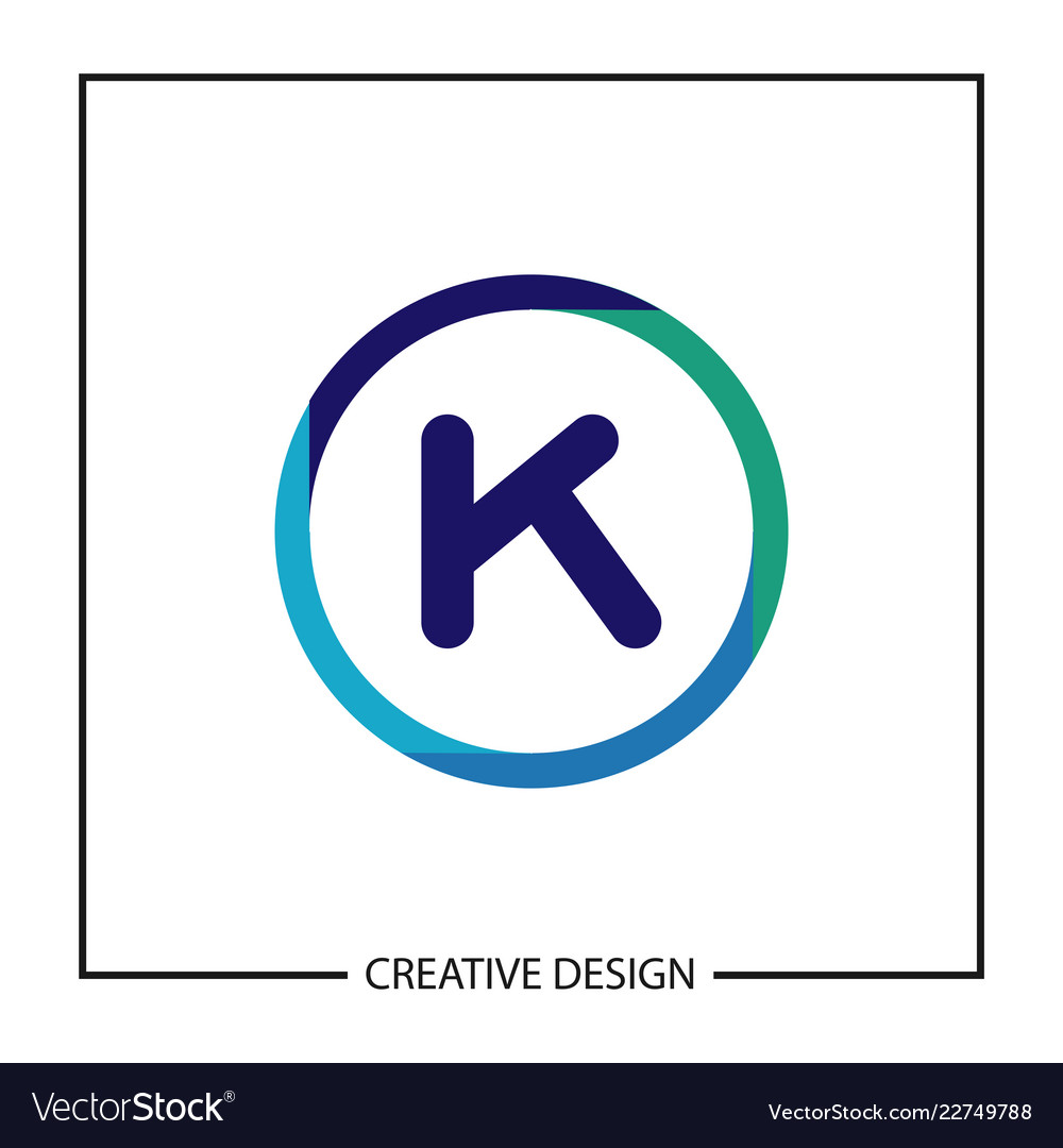 Initial letter k logo template design