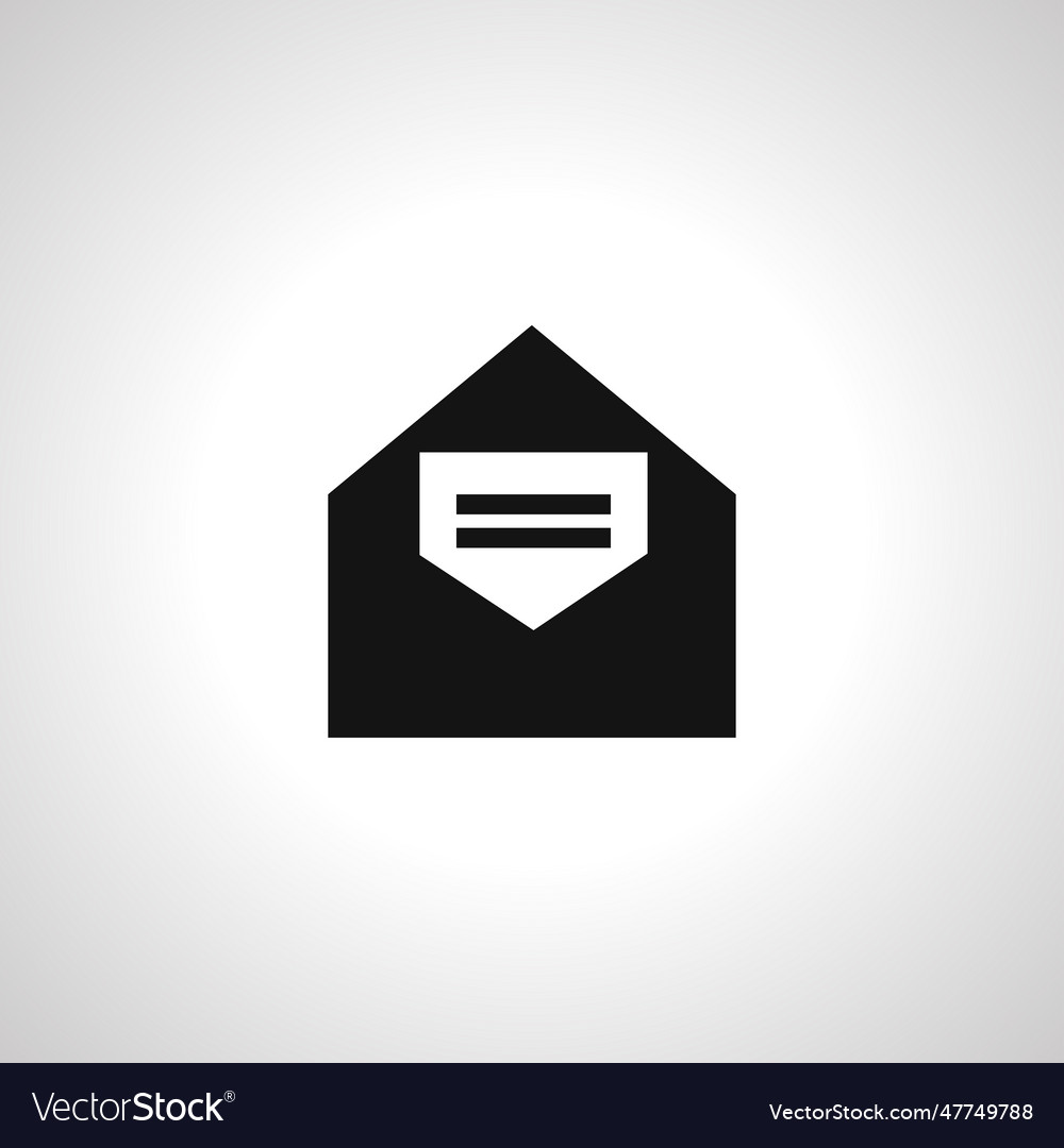 Mail icon open envelope